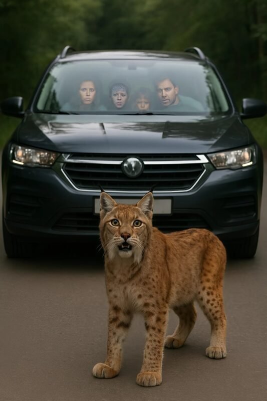 During a family trip something unexpected happened — a lynx blocked our path